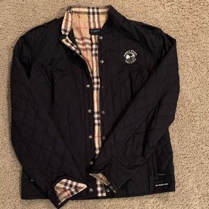 Burberry quilted golf jacket with Pebble Beach logo size M